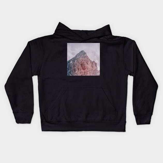 Cloudy Mountain View - Minimalist Kids Hoodie by gronly